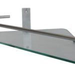 ESQUINERO SIMPLE con vidrio CRISTAL 380x80x285 mm BRONCE CROMO ACCECO