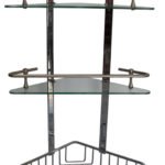 ESQUINERO TRIPLE con 2 vidrios CRISTAL 380x590x285 mm BRONCE CROMO ACCECO