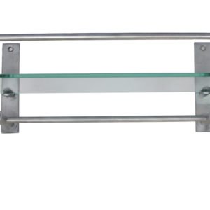PERCHERO SIMPLE con vidrio CRISTAL 425x200x125 BRONCE CROMO ACCECO