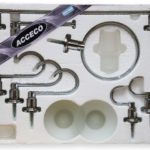 SET ACCESORIOS TEMPRA CROMO 8 piezas BRONCE CROMO ACCECO