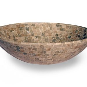 BACHA MARMOL OSCURO OVAL (43x34 cm) TRAVERTINO ACCECO