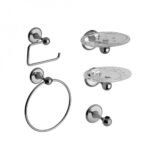 FV KIT DE ACCESORIOS 5 PIEZAS "MIKKA" Metal Cromo FV