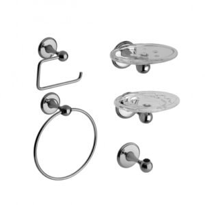 FV KIT DE ACCESORIOS 5 PIEZAS "MIKKA" Metal Cromo FV
