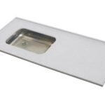 MESADA C/ BACHA IZQUIERDA DE ACERO 1.40 mts "GRIS CLARO"