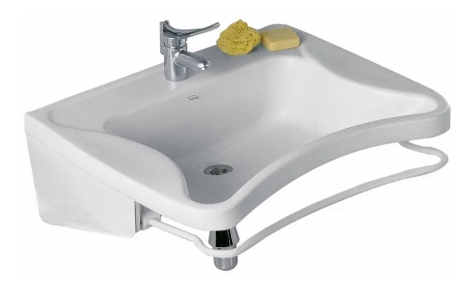 [74489]-LAVATORIO 1 AGUJ C/SOPORTE FIJO P/DISCAPACITADO FERRUM