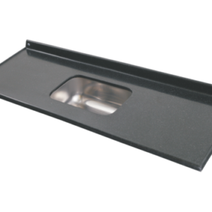 MESADA C/ BACHA CENTRAL MARMOL SINTETICO 1.60 mts "GRIS OSCURO" DURAFORT