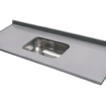 MESADA C/ BACHA CENTRAL DE ACERO 1.80 mts "BEIGE" DURAFORT