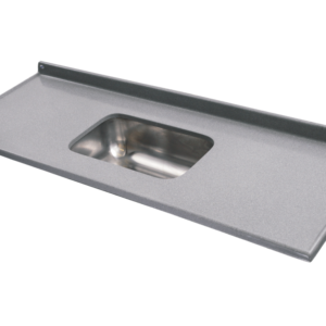 MESADA C/ BACHA CENTRAL DE ACERO 1.80 mts "BEIGE" DURAFORT