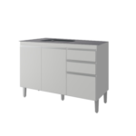 MUEBLE BAJO MESADA LUJO 1.20 x 0.60 mts BLANCO "MS"