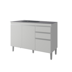 MUEBLE BAJO MESADA LUJO 1.20 x 0.60 mts BLANCO "MS"