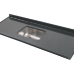 MESADA C/ BACHA CENTRAL MARMOL SINTETICO 1.80 mts "GRIS CLARO" DURAFORT