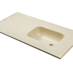 MESADA C/BACHA DERECHA MARMOL SINTETICO 1.40 mts "BEIGE"