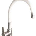 [79027]-MONOCOMANDO COCINA MESADA c/ manguera flexible BLANCA Mod