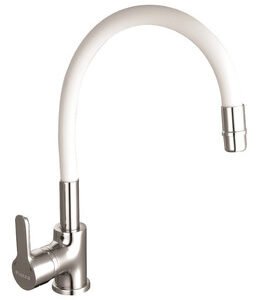 [79027]-MONOCOMANDO COCINA MESADA c/ manguera flexible BLANCA Mod