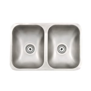 [77355]-BACHA DOBLE BAJO MESADA Linea Semi-Lujo 56x37x18 Acero 304 18/8 MI PILETA