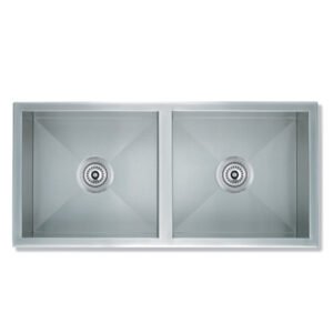[76950]-BACHA DOBLE ENCASTRABLE Linea Lujo 84x37x22 ACERO AISI 304 18/10 Mod ETNA MI PILETA